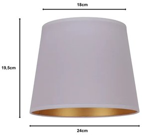 Duolla - Paralume per lampada da tavolo CLASSIC M E27 Ø 24 cm grigio
