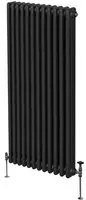 Termosifone Radiatore a 3 colonne per riscaldamento centralizzato verticale Nero 180x56cm