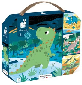 Puzzle in valigetta 4in1 - Dinosauri 6-9-12-16 pezzi