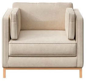 Poltrona relax in velluto beige Celerio - Ame Yens