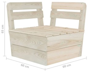 Set Divani da Giardino su Pallet 10 pz in Legno Abete Impregnato