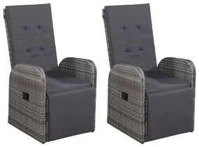 Set mobili da pranzo per giardino 5 pz grigio