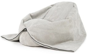 Pouf a sacco per bambini color crema con rivestimento in velluto a coste Cocoon 100 – SLOWDOWN