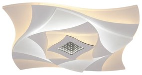 Plafoniera LED Clair bianco IP20 cct da bianco caldo a bianco freddo con regolazione di temperatura, 2800 lumen NOVECENTO