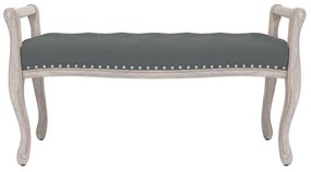 Panca grigio scuro 110x45x60 cm in tessuto