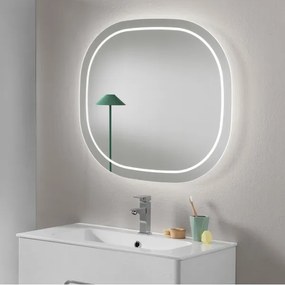 Specchio da bagno sagomato HELIOS 72 cm con LED frontale 4000K