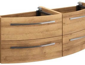 Mobile da bagno sotto lavabo PELIPAL Image rovere L 130 x H 48 x P 48 cm 4 cassetti, lavabo non incluso