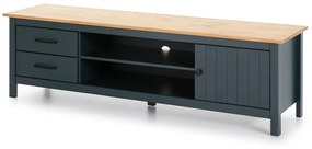 Tavolo TV in pino blu scuro 158x47 cm Miranda - Marckeric