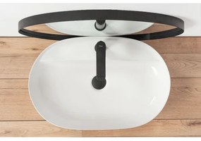 REA-U7900 - Lavabo da appoggio AURA 40,5x60,5 cm ceramica/bianco lucido