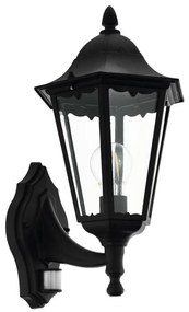 Eglo 79556 - Lampada da esterno con sensore SANTA LUCIA 1xE27/60W/230V IP44 nero
