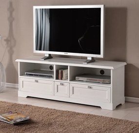 Porta TV in legno, bianco opaco - cm 139X51