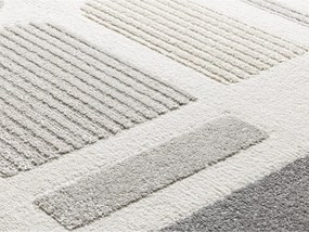 Tappeto grigio chiaro/avorio 133x190 cm Flora – Universal