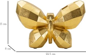 Vaso Butterfly Gold Cm 22,5X8X15