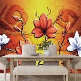 Carta da parati – Fiori in stile etnico