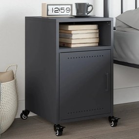Comodino Antracite 36x39x59 Cm İn Acciaio /