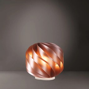 Lampada Da Tavolo Moderna Globe 1 Luce Polilux Rame Con Base D40 Made In Italy