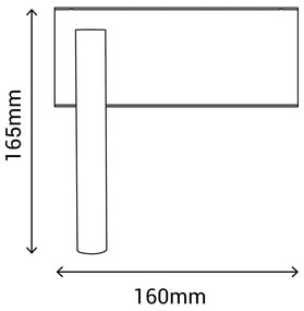Lampada da parete nera, altezza 16,5 cm Clara - SULION