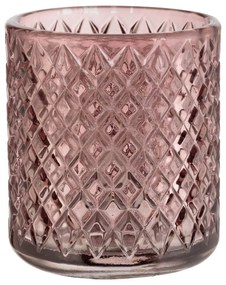 Portaspazzolino rosa scuro in vetro Atessa – Wenko