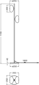 Osram - Lampada a piantana DECOR SMOKE 2xE14/12W/230V nero/grigio fumé