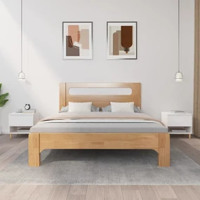 Comodini 2 pz bianchi 50x46x50 cm in legno multistrato