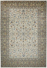 Kashan Tappeto persiano 270 x 380 Beige (Iran) Annodato A Mano