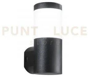 Applique focus nera tonda 1 luce attacco gu10 ip65 10x13x24cm