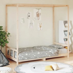 Giroletto Per Bambini 90x190 Cm İn Legno Massello Di Pino /