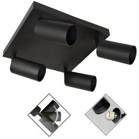 Luce Spot FARGO 4xGU10/30W/230V nero