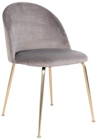 Set di 2 sedie da pranzo in velluto grigio chiaro Geneve - House Nordic