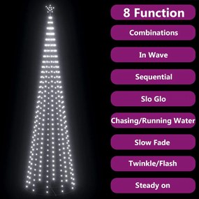 Albero di Natale a Cono con 752 LED Bianco Caldo 160x500 cm