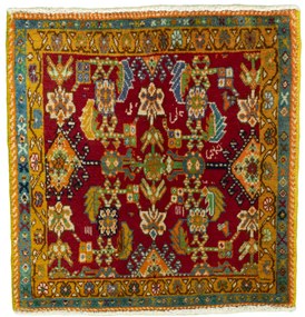 Shiraz Tappeto persiano 60 x 60 Rosso (Iran) Annodato A Mano