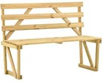 Panca da Giardino 120 cm in Legno di Pino Impregnato cod mxl 45931