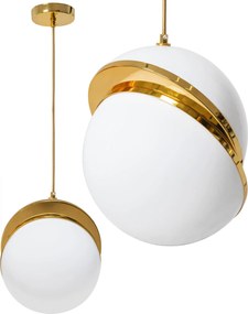 Lampada Da Soffitto Pensile Acrilico Palla Bianco Oro APP481-1CP