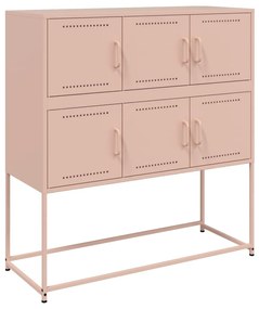 Credenza rosa 100,5x39x107 cm in acciaio laminato a freddo