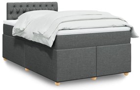 Giroletto A Molle Con Materasso Grigio Scuro 120x190cm Tessuto /