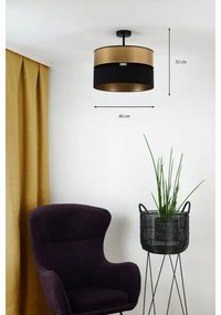 Brilagi - Lampadario a plafone ROYAL 1xE27/15W/230V diametro 40 cm nero/oro