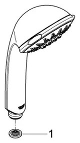 GROHE 28796000 - Doccetta manuale RELEXA 100 Five 100 mm cromo lucido