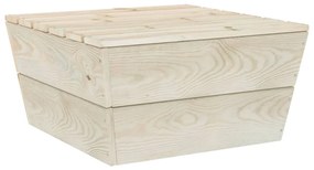 Set Divani da Giardino su Pallet 9 pz in Legno Abete Impregnato