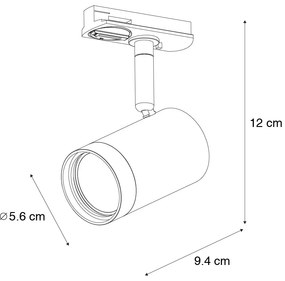 Faretto da binario monofase moderno bronzo scuro - Jeana