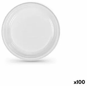 Set di piatti riutilizzabili Algon Bianco Plastica 17 x 17 x 1,5 cm (10 Unità)