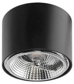 Applique da soffitto per lampade AR111 Fissa Nera
