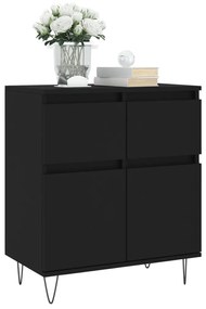 Credenza nero 60x35x70 cm in legno multistrato