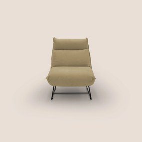 Tessa Poltroncina dal design moderno in morbida microfibra smacchiabile T11 beige