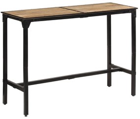 Tavolo Da Bar 150x55x107 Cm İn Legno Grezzo Massello Di Mango /