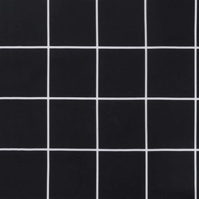 Cuscino per Pallet Motivo a Quadri Nero 80x80x12 cm in Tessuto