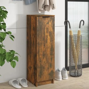Scarpiera Rovere Fumo 30x35x100 Cm İn Legno Multistrato /