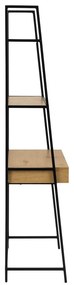 Libreria nera in rovere 77x175 cm Seaford - Actona