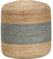 Pouf Lavorato a Mano Verde Oliva 40x45 cm in Juta cod mxl 68995