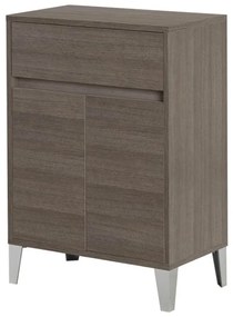 Base Multiuso a Terra 85 Cm Due Ante Un Cassetto Feridras "Mondo 2.0" Rovere Scuro