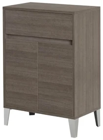 Base Multiuso a Terra 85 Cm Due Ante Un Cassetto Feridras "Mondo 2.0" Rovere Scuro